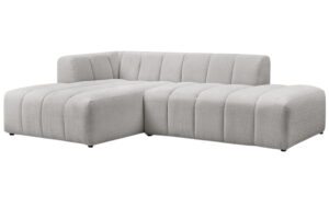 Bobochic Paris Světle šedá bouclé rohová pohovka Annecy 262 cm