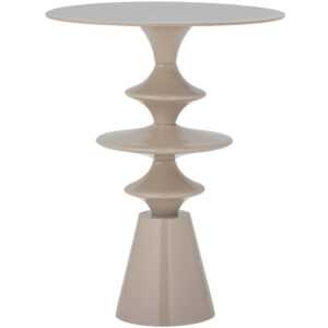 Bloomingville Béžový kovový odkládací stolek Samio Ø 35