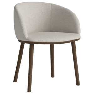 Bolia Béžová bouclé jídelní židle Join s tmavou dubovou podnoží