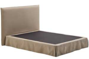 Kave Home Béžová dvoulůžková postel s čelem Jaira 150 x 190 cm
