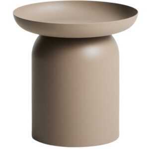 Kave Home Béžový kovový zahradní stolek Arcola Ø 45 cm