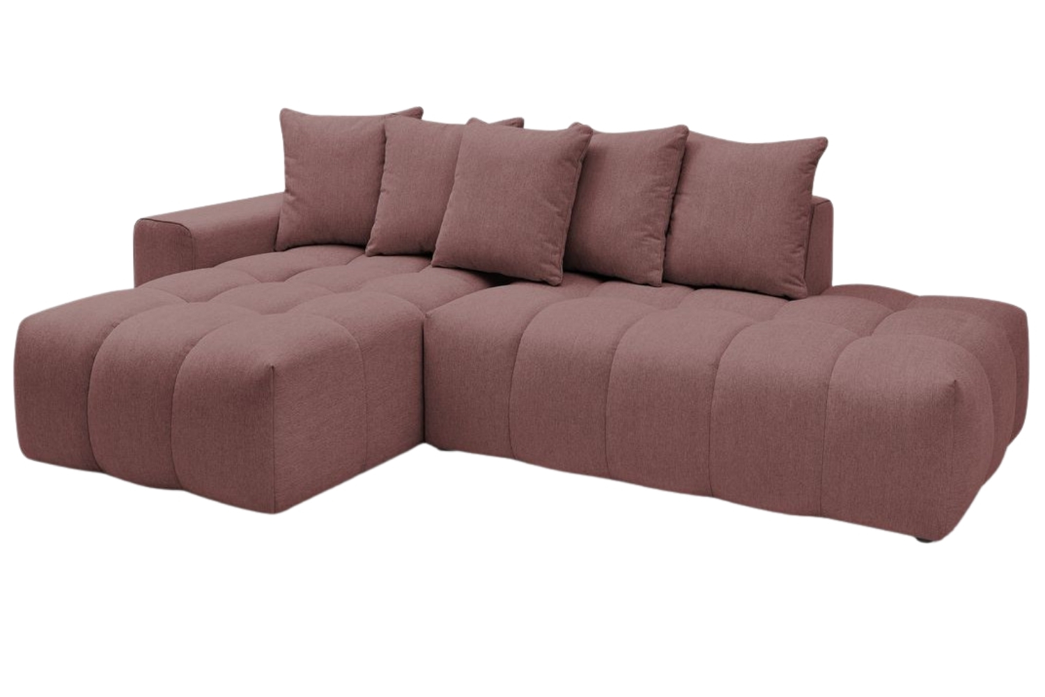 Bobochic Paris Růžová rohová pohovka Mont-Blanc 313 cm