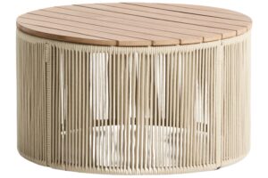 Kave Home Krémový zahradní stolek Dandara 70 cm