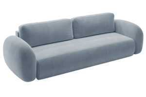 Maison Heritage Modrošedá sametová rozkládací pohovka Kora 262 cm