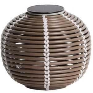 Kave Home Hnědá zahradní solární lampa Garoina Ø 28 cm