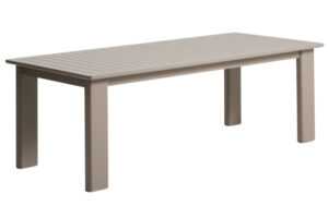 Kave Home Béžovošedý rozkládací zahradní stůl Livorno 233/350 x 100 cm