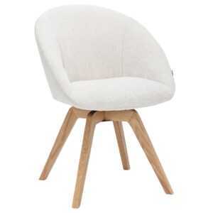 Micadoni Bílá otočná jídelní židle Ona