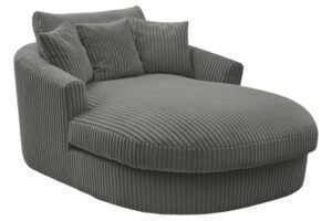 Bobochic Paris Tmavě šedá manšestrová lenoška Belem 198 cm