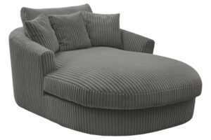 Bobochic Paris Tmavě šedá manšestrová lenoška Belem 198 cm