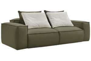 Bobochic Paris Zelená koženková trojmístná pohovka Boheme 260 cm