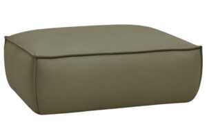 Bobochic Paris Zelená koženková podnožka Boheme 128 x 93 cm