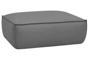 Bobochic Paris Tmavě šedá koženková podnožka Boheme 128 x 93 cm