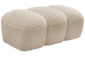 Bobochic Paris Béžová bouclé podnožka Hippolyte 105 x 68 cm