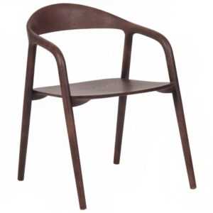 FormWood Hnědá dřevěná jídelní židle Kira