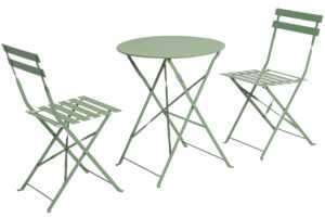 Bizzotto Zelený skládací zahradní set stolu a dvou židlí Austin