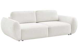 Bobochic Paris Bílá rozkládací pohovka Denise 250 cm