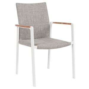 Bizzotto Světle šedá hliníková zahradní jídelní židle Jalisco