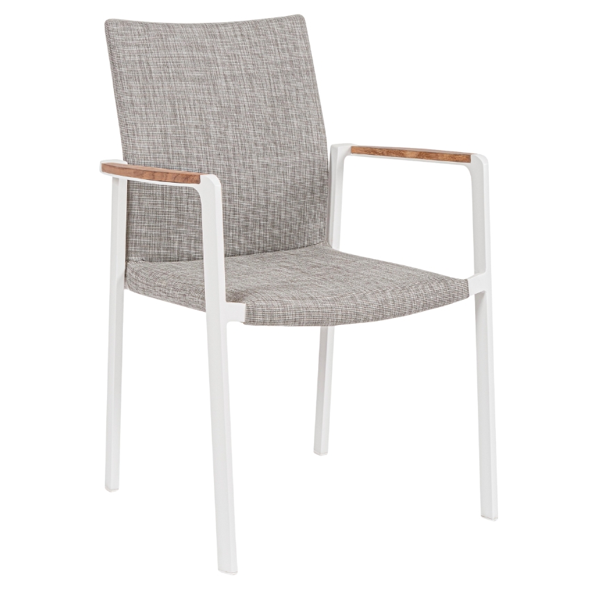 Bizzotto Světle šedá hliníková zahradní jídelní židle Jalisco