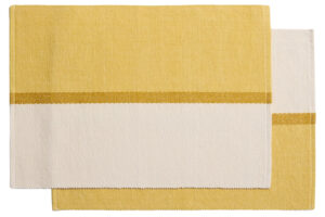 Kave Home Žluto-béžový bavlněný set dvou prostírání Tari 35 x 50 cm