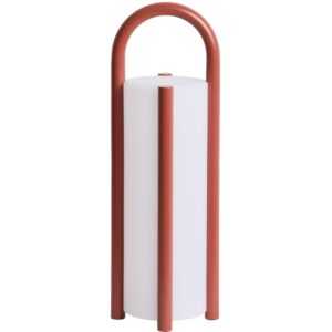 Kave Home Červená přenosná zahradní LED lampa Leros 48 cm