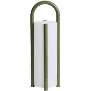 Kave Home Zelená přenosná zahradní LED lampa Leros 48 cm