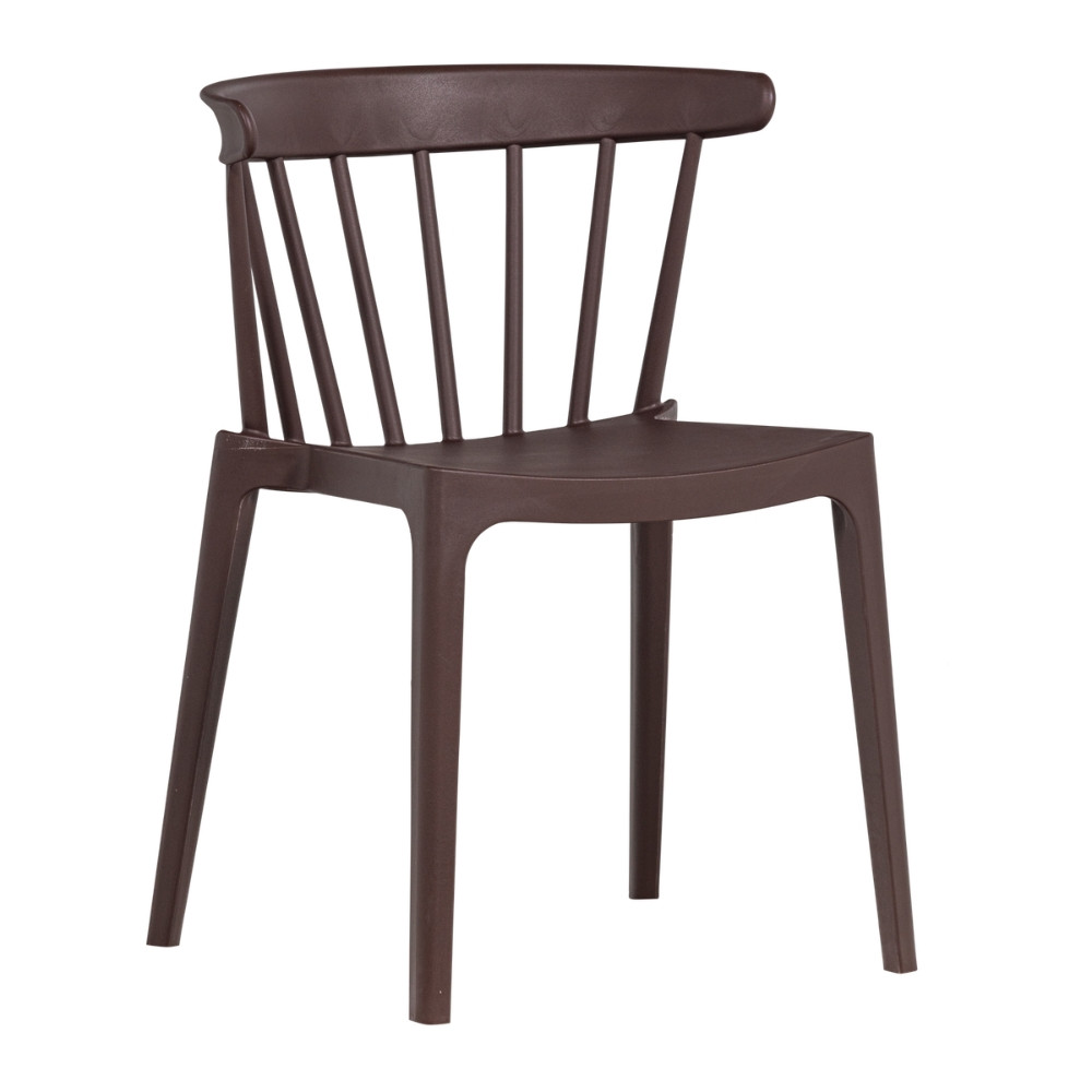 WOOOD Fialovohnědá plastová zahradní jídelní židle Bliss