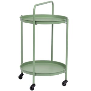 Bizzotto Zelený zahradní servírovací stolek Austin 45 cm