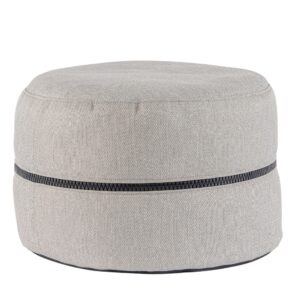 Bizzotto Světle šedý zahradní puf Gulizar Ø 50 cm