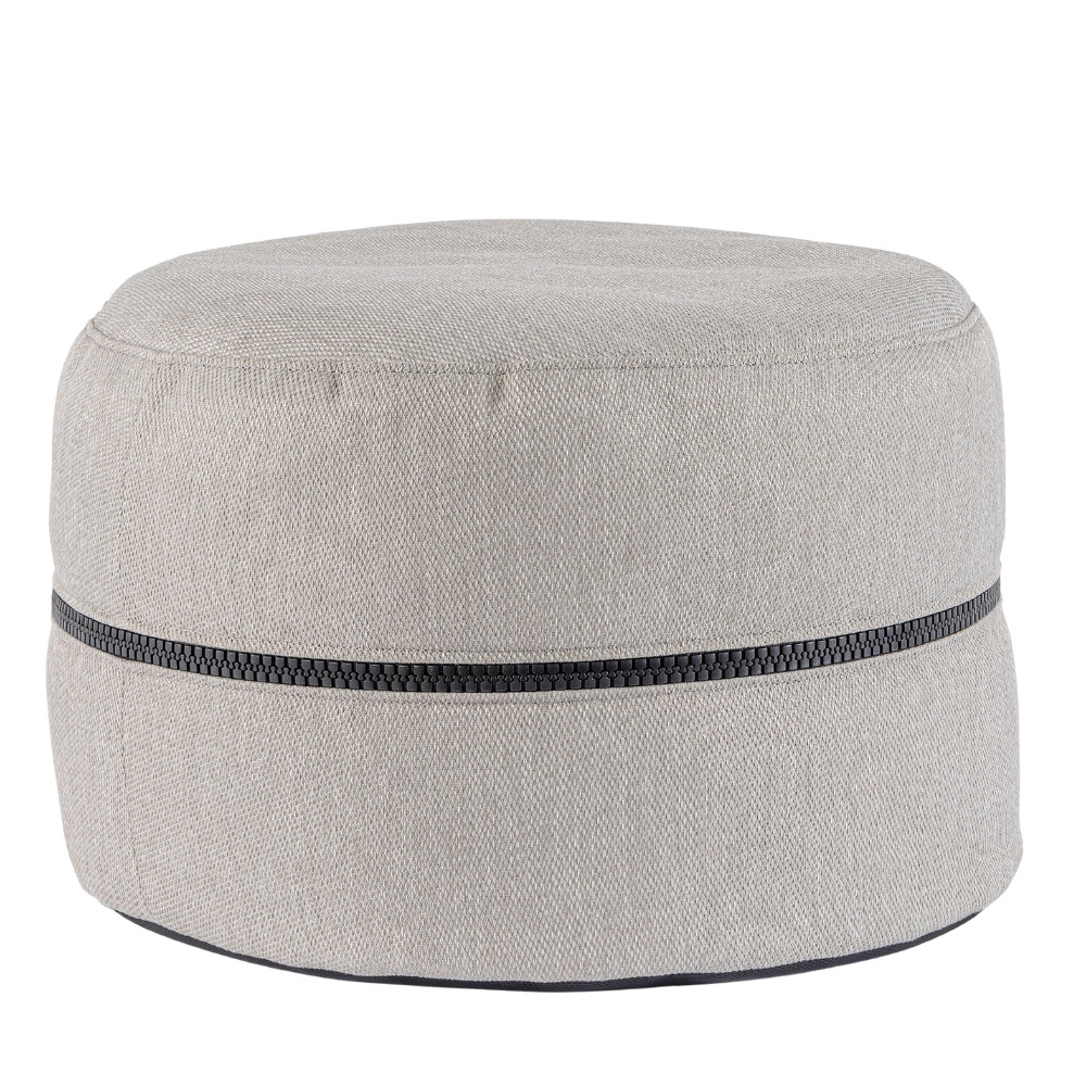 Bizzotto Světle šedý zahradní puf Gulizar Ø 50 cm