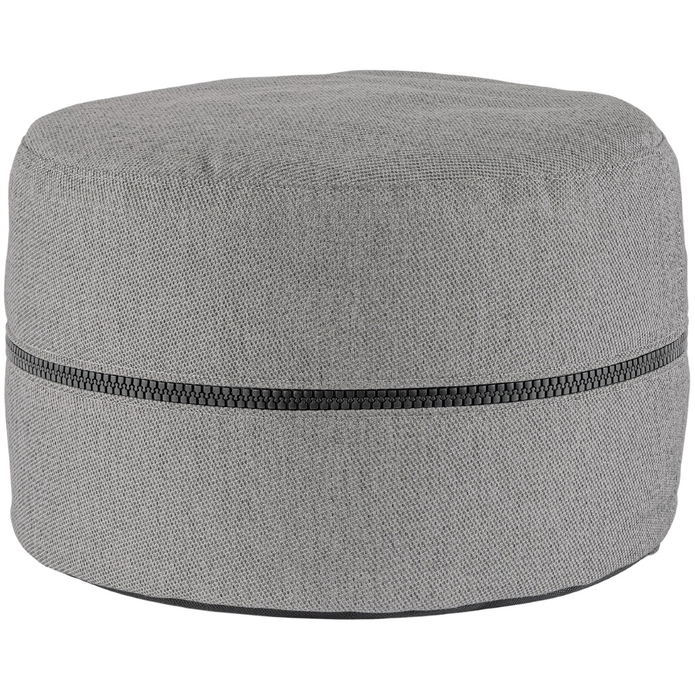 Bizzotto Šedý zahradní puf Gulizar Ø 50 cm