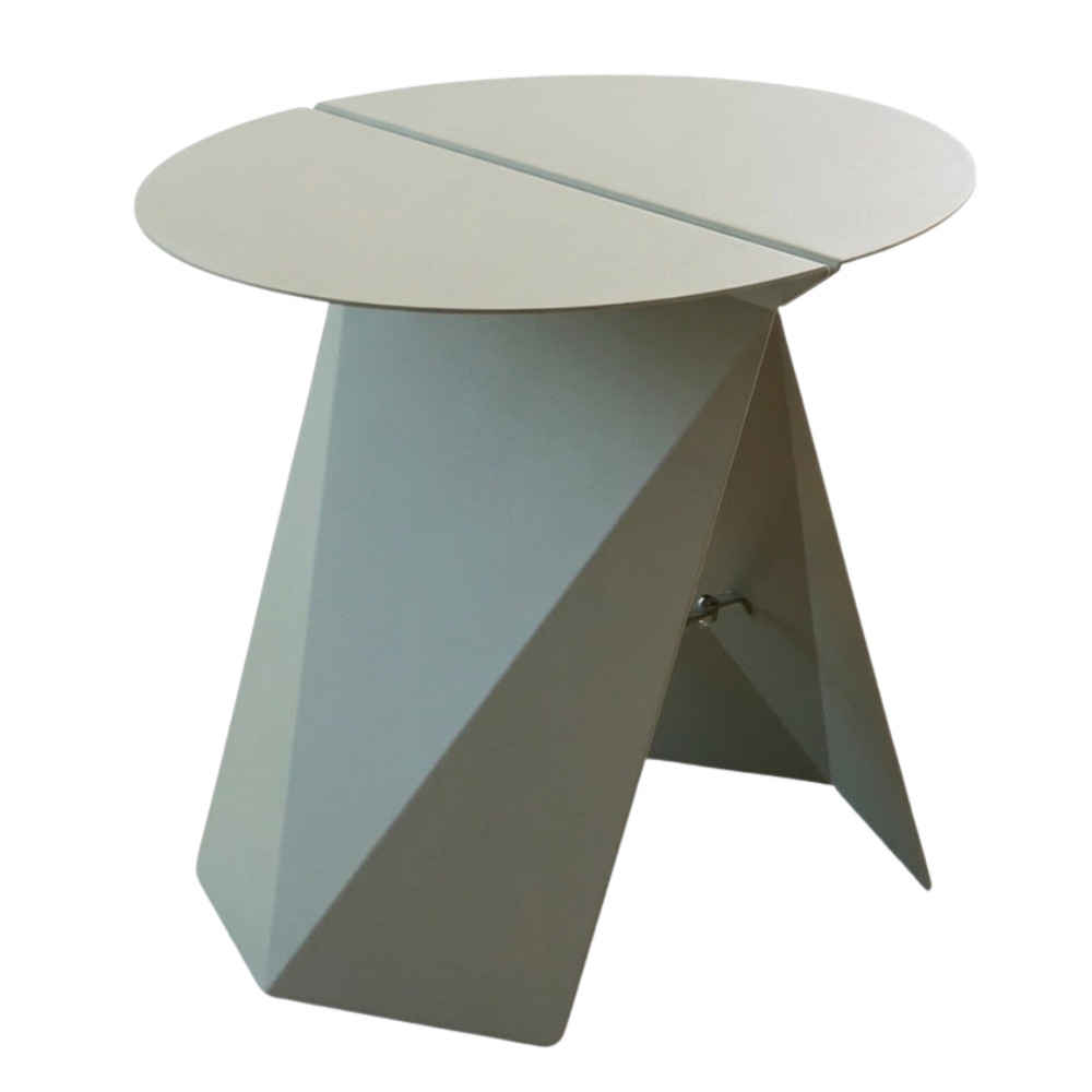 Zuiver Béžový kovový odkládací stolek FOLDY 46 cm