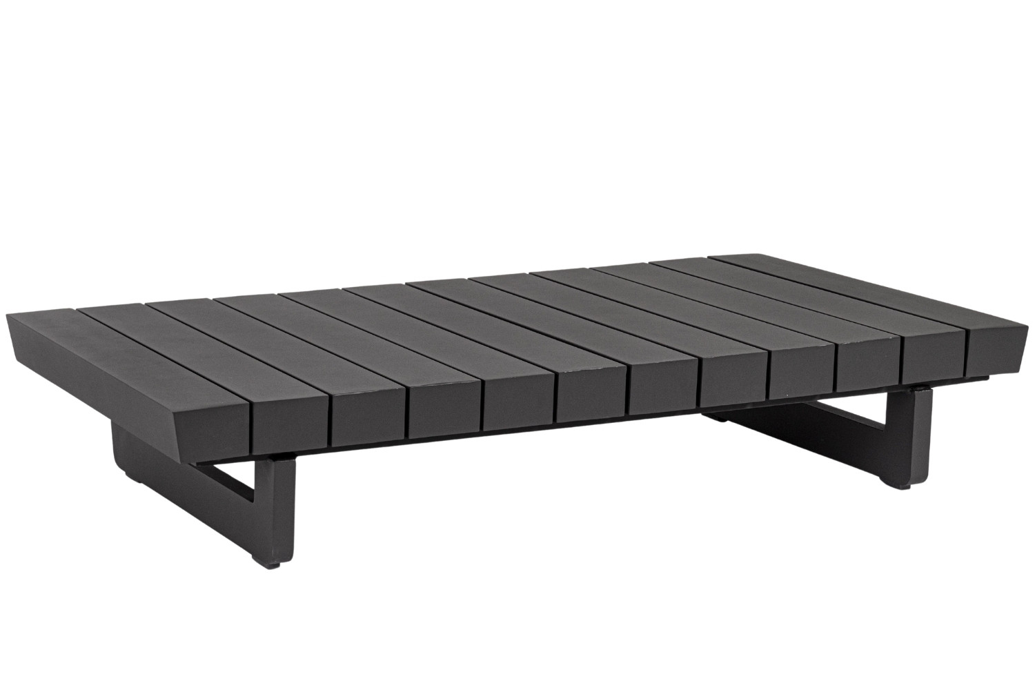 Bizzotto Šedý hliníkový zahradní stolek Infinity 126 x 74 cm