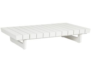 Bizzotto Bílý hliníkový zahradní stolek Infinity 126 x 74 cm