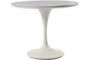 Bizzotto Krémový zahradní stůl Arnold Ø 90 cm s keramickou deskou