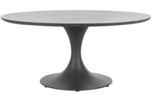 Bizzotto Šedý zahradní stůl Arnold Ø 158 cm s keramickou deskou