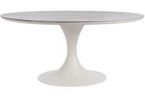 Bizzotto Krémový zahradní stůl Arnold Ø 158 cm s keramickou deskou