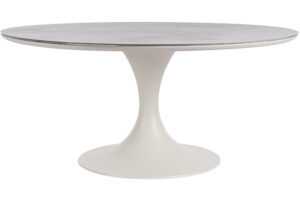 Bizzotto Krémový zahradní stůl Arnold Ø 158 cm s keramickou deskou