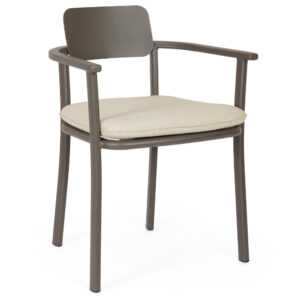 Bizzotto Hnědá kovová zahradní židle Makena