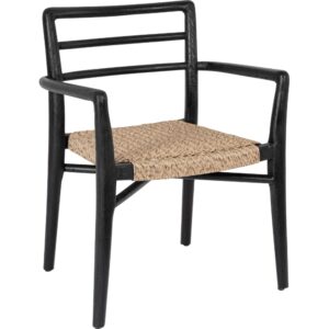 Bizzotto Černá dřevěná zahradní židle Leticia