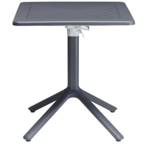 SCAB Tmavě šedý zahradní skládací stůl Eco 70 x 70 cm