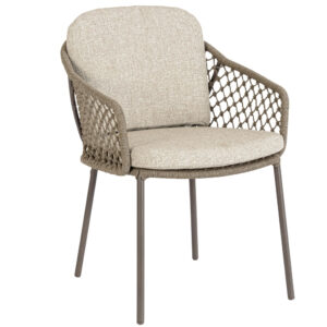 Bizzotto Béžová kovová zahradní židle Corbeta