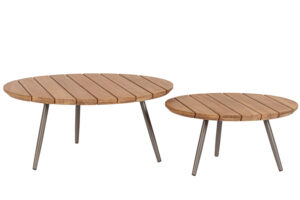 Bizzotto Set dvou zahradních stolků Corbeta 60/80 cm