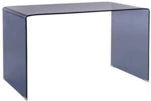 Bizzotto Modrý skleněný pracovní stůl Iride 126 x 70 cm