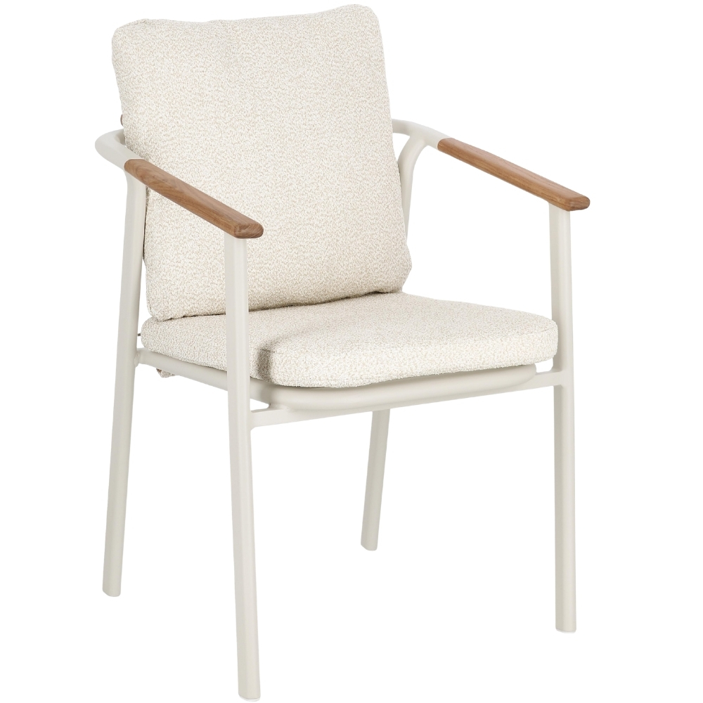 Bizzotto Béžová čalouněná zahradní židle Leonida