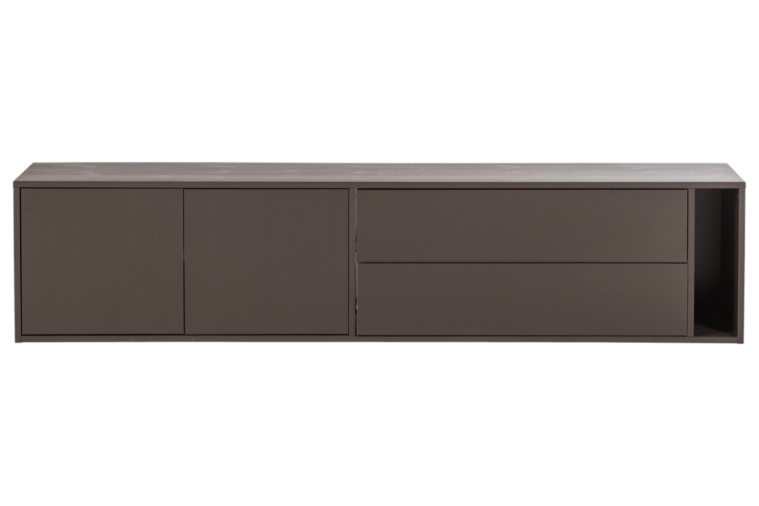 WOOOD Hnědý dřevěný TV stolek Settle Down 200 x 44 cm