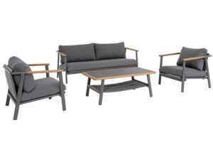 Bizzotto Šedý zahradní set pohovky