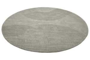 Bolia Světle šedý vlněný kulatý koberec Zen 200 cm