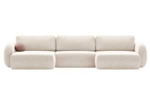 Maison Heritage Světle béžová rozkládací pohovka Kora 362 cm