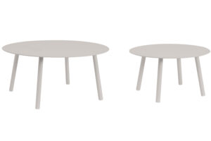 Bizzotto Světle šedý zahradní set stolků Aminta 60/80 cm