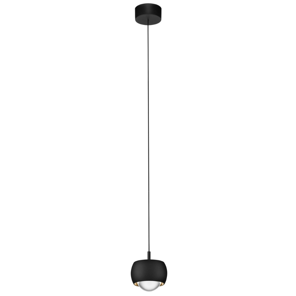 Nova Luce Černé závěsné LED světlo Conga 10 cm